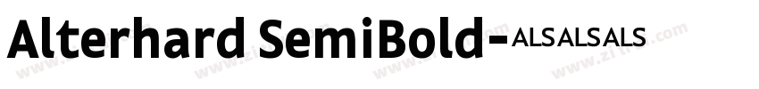 Alterhard SemiBold字体转换